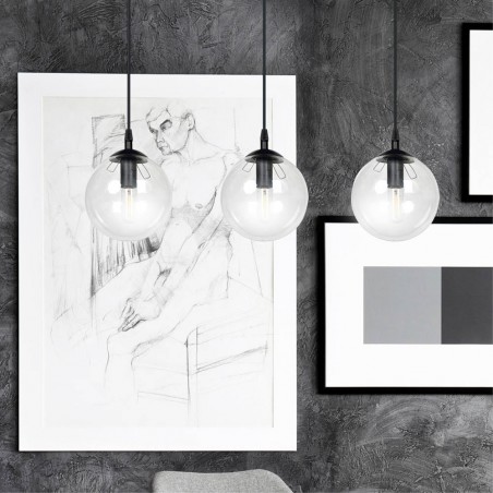 Ceiling Track Lamp Sagan Transparent (3 lights)
