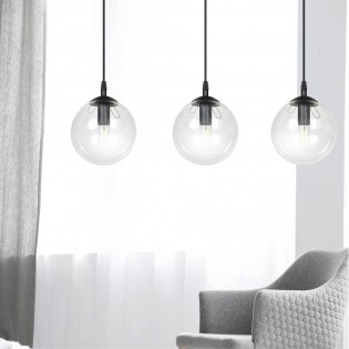 Ceiling Track Lamp Sagan Transparent (3 lights)