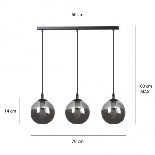 Ceiling Track Lamp Sagan Graphite (3 lights)