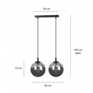 Ceiling Track Lamp Sagan Graphite (2 lights)