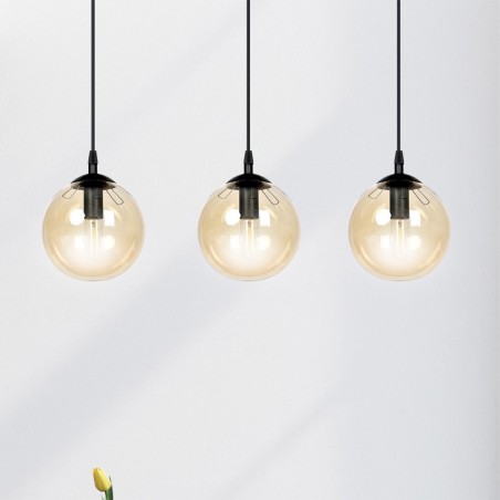 Ceiling Track Lamp Sagan Amber (3 lights)