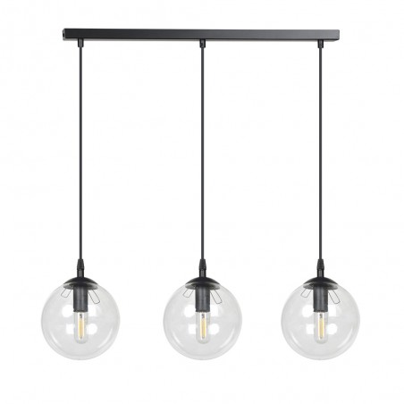 Ceiling Track Lamp Sagan Transparent (3 lights)