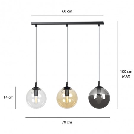 Ceiling Track Lamp Sagan Mix (3 lights)