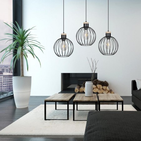 Regleta de techo Antilla Negro (3 luces)