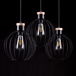 Regleta de techo Antilla Negro (3 luces)