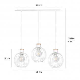 Ceiling Track Lamp Antilla White (3 lights)