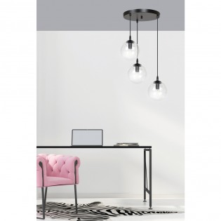 Cluster Pendant Lamp Sagan Transparent (3 lights)