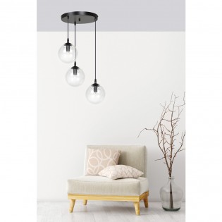 Cluster Pendant Lamp Sagan Transparent (3 lights)