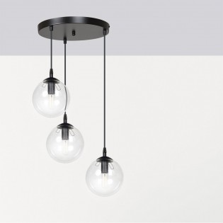 Cluster Pendant Lamp Sagan Transparent (3 lights)
