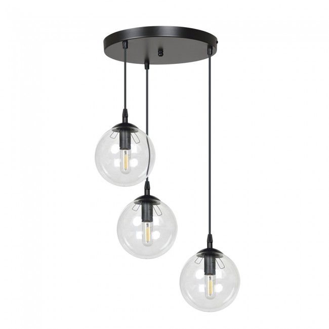 Cluster Pendant Lamp Sagan Transparent (3 lights)
