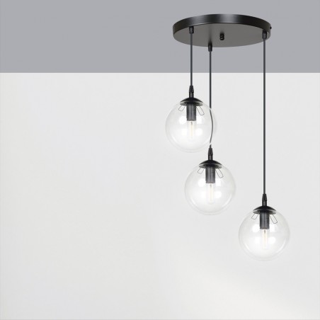 Cluster Pendant Lamp Sagan Transparent (3 lights)