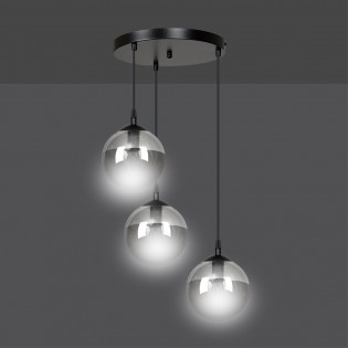 Cluster Pendant Lamp Sagan Graphite (3 lights)