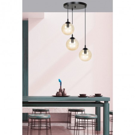 Cluster Pendant Lamp Sagan Amber (3 lights)