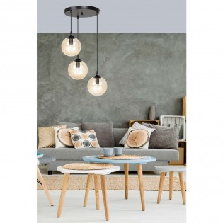 Cluster Pendant Lamp Sagan Amber (3 lights)