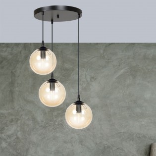 Cluster Pendant Lamp Sagan Amber (3 lights)