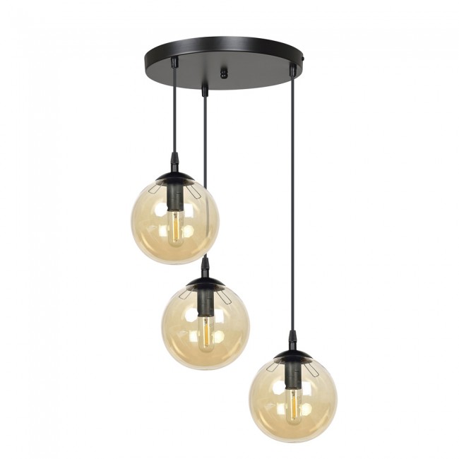 Cluster Pendant Lamp Sagan Amber (3 lights)