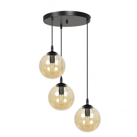 Sagan Amber Pendelleuchte (3 Leuchten)