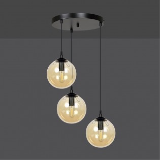 Cluster Pendant Lamp Sagan Amber (3 lights)