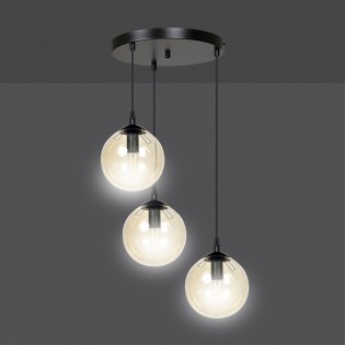 Cluster Pendant Lamp Sagan Amber (3 lights)