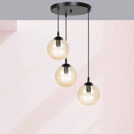 Cluster Pendant Lamp Sagan Amber (3 lights)