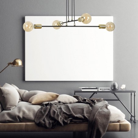 Ceiling Lamp Sives Black (4 lights)