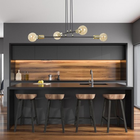 Ceiling Lamp Sives Black (4 lights)