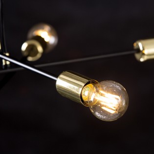 Ceiling Lamp Sives Black (4 lights)