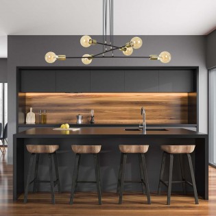 Ceiling Lamp Sives Black (6 lights)