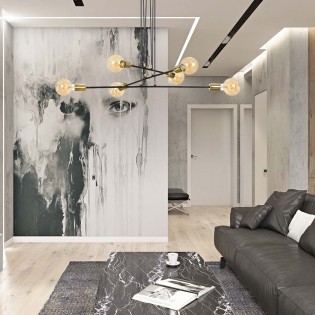 Ceiling Lamp Sives Black (6 lights)