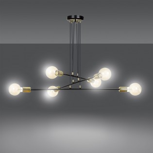 Ceiling Lamp Sives Black (6 lights)