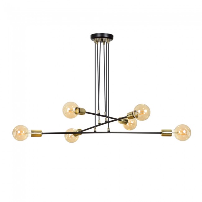 Ceiling Lamp Sives Black (6 lights)