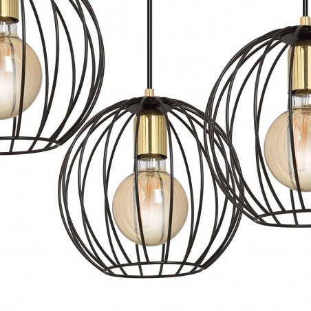Pendant Lamp Balora Black (3 lights)