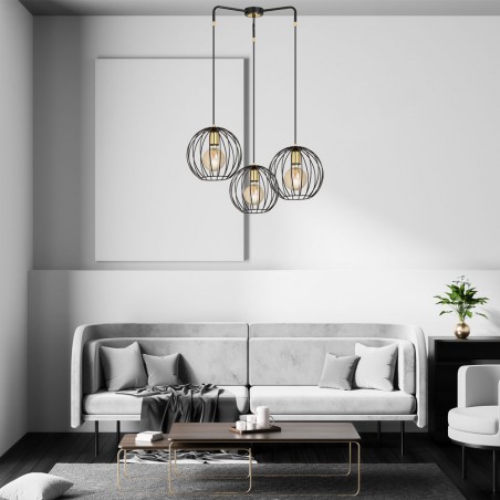 Pendant Lamp Balora Black (3 lights)