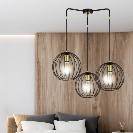 Pendant Lamp Balora Black (3 lights)