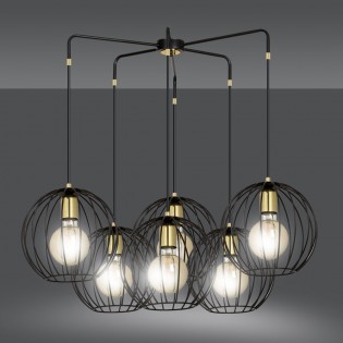 Pendant Lamp Balora Black (6 lights)