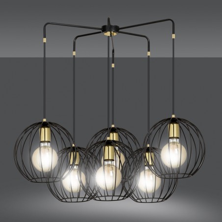 Pendant Lamp Balora Black (6 lights)