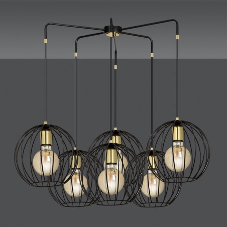 Pendant Lamp Balora Black (6 lights)