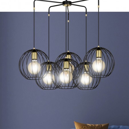 Pendant Lamp Balora Black (6 lights)