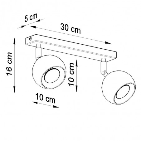 Ceiling track light Oculare (2 Lights)