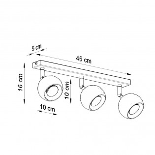Ceiling track light Oculare (3 Lights)