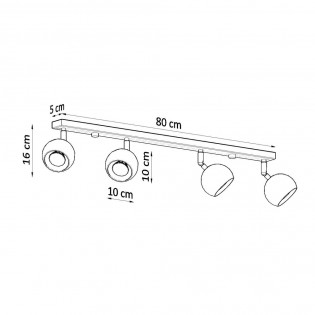 Ceiling track light Oculare (4 Lights)