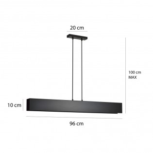 Ceiling Lamp Tarlen Black (4 lights)