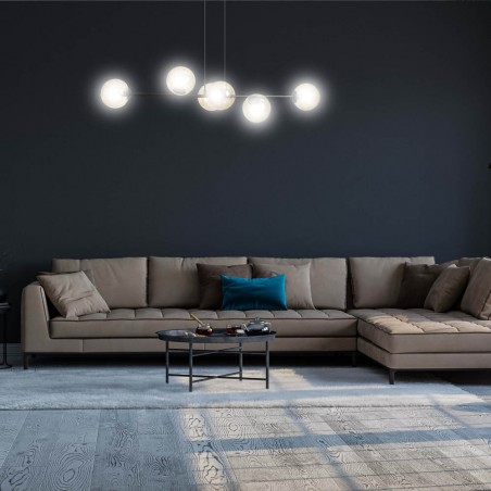 Ceiling Lamp Palma Amber (6 lights)