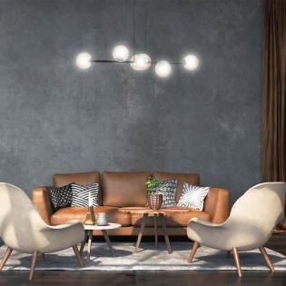 Ceiling Lamp Palma Amber (6 lights)