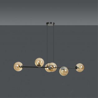 Ceiling Lamp Palma Amber (6 lights)