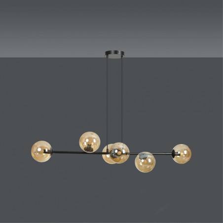 Ceiling Lamp Palma Amber (6 lights)