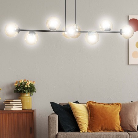 Ceiling Lamp Palma Amber (8 lights)