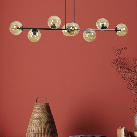 Ceiling Lamp Palma Amber (8 lights)