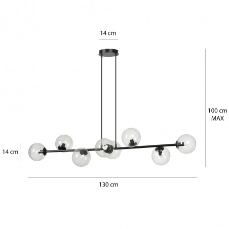 Ceiling Lamp Palma Transparent (8 lights)