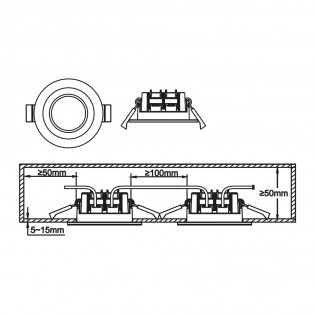Clyde LED-Deckeneinbauleuchte (5W)